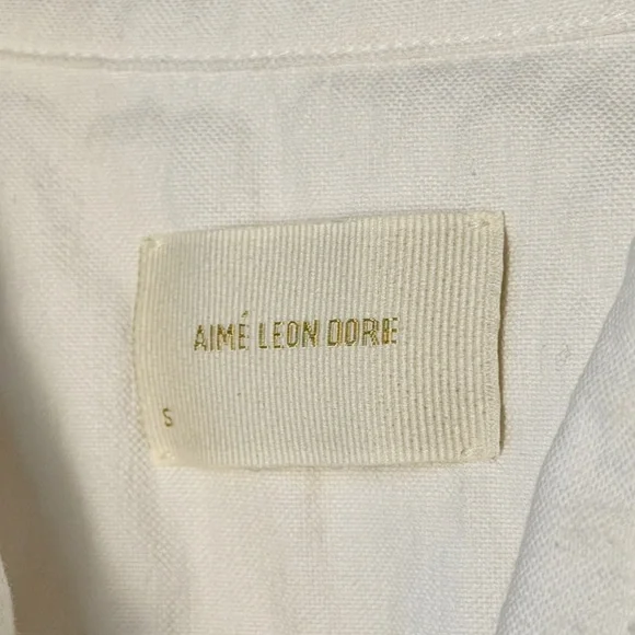 Aime Leon Dore White crest oxford button down shirt in white - size small - Picture 5 of 9